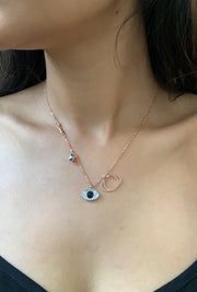 Swarovski Double Eye Rose Necklace