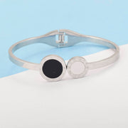 Silver Black And White Bracelet