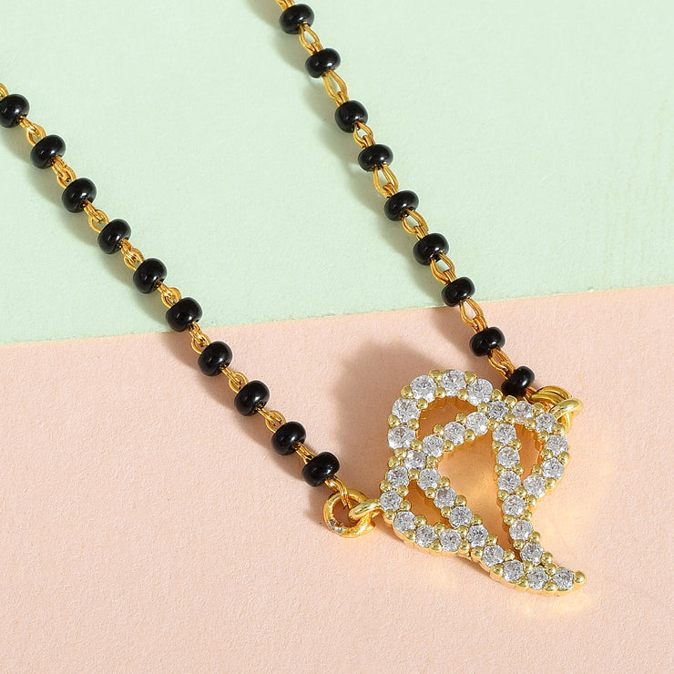 Mangalsutra Beaded Ganesha Swarovski Necklace