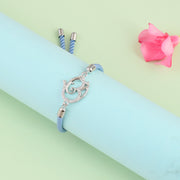 OM Swarvoski Light Blue Rope  Bracelet