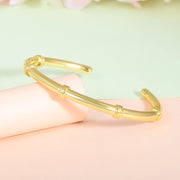 Gold Pipe Bracelet