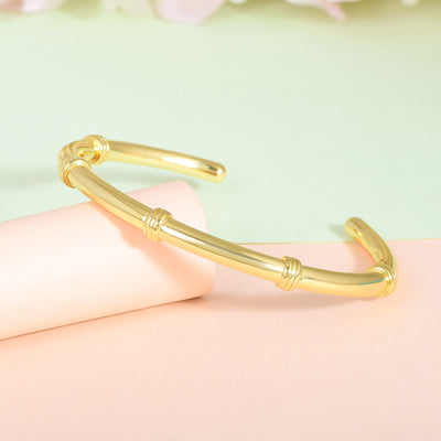 Gold Pipe Bracelet