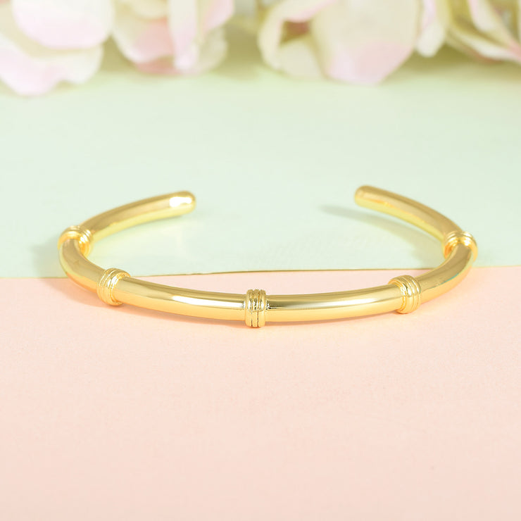 Gold Pipe Bracelet