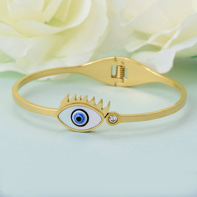 Gold Harness White Eye Bracelet