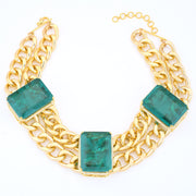 Ternary Emerald Link Necklace