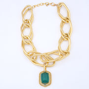 Emerald Twin Link Ida Necklace
