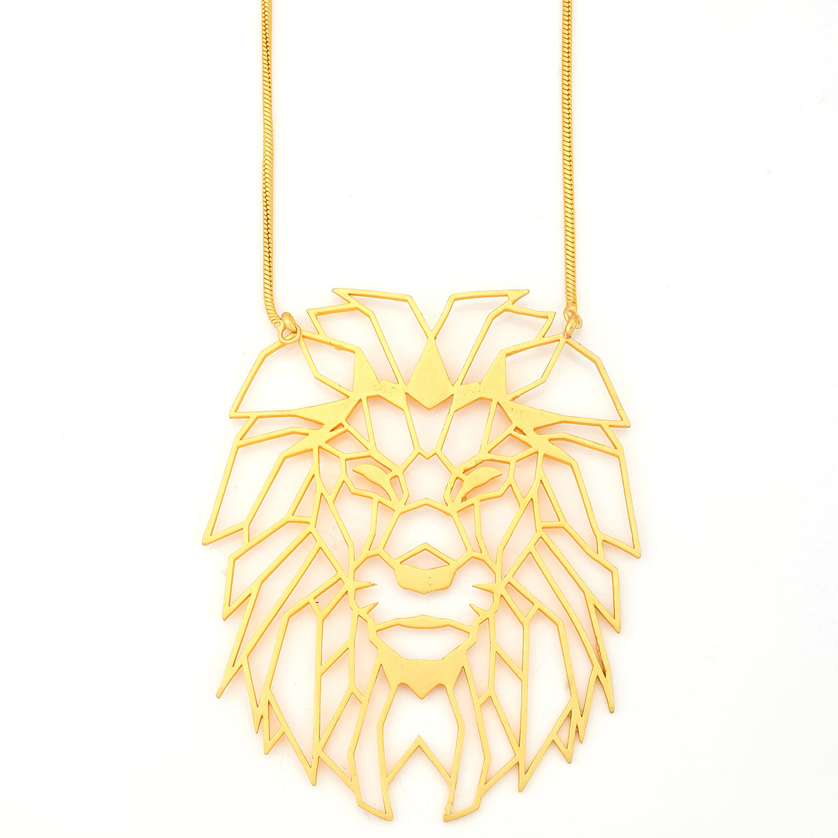 Filigree Lion Head Necklace