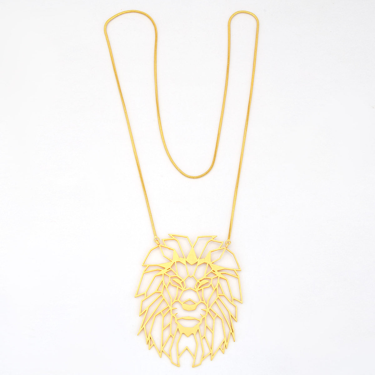Filigree Lion Head Necklace