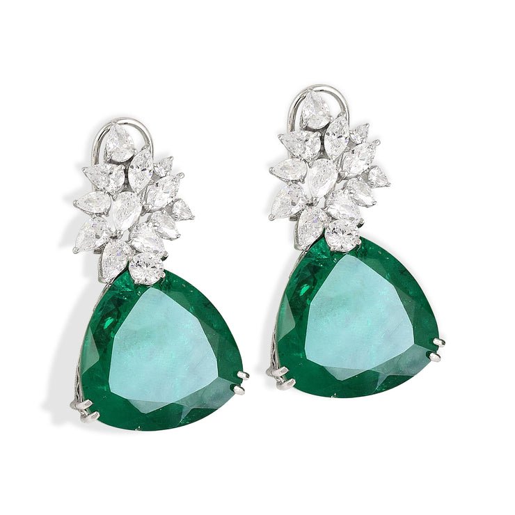 Emerald Drop Swarovski Earrings