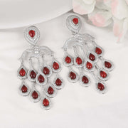 Lila Red Chandelier Earrings