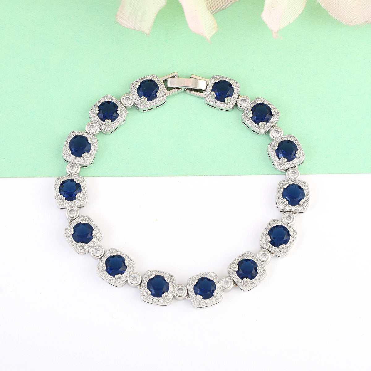 Swarovski Blue Stone Tennis Bracelet