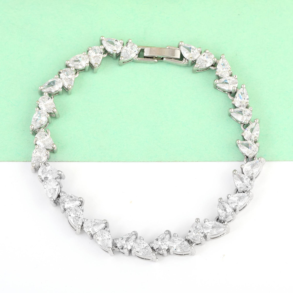 Leaf Swarovski Tennis Bracelet