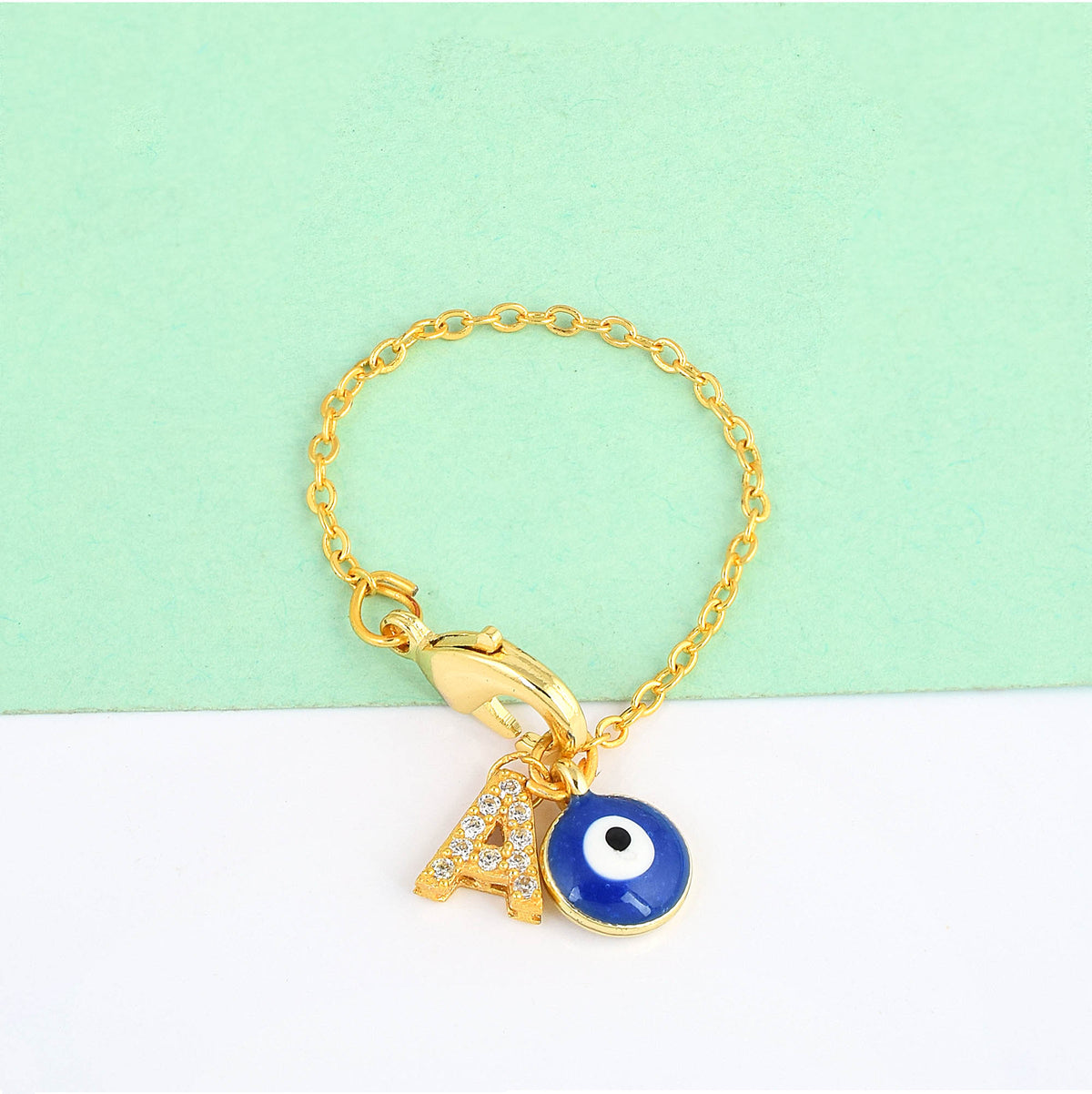 Name Initial Evil Eye Watch Charm