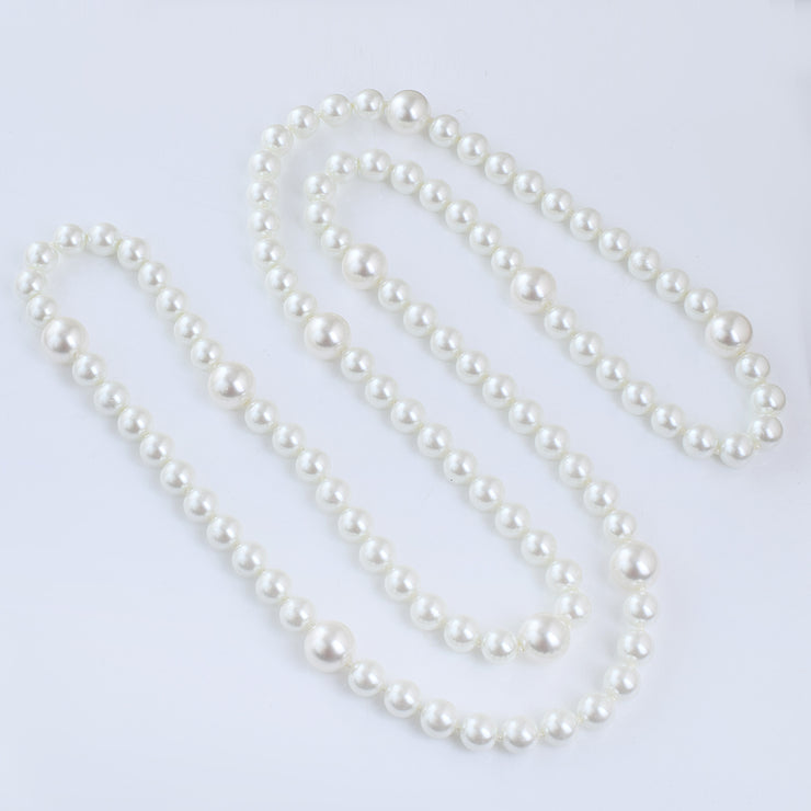 Multi Functional White Pearl Necklace