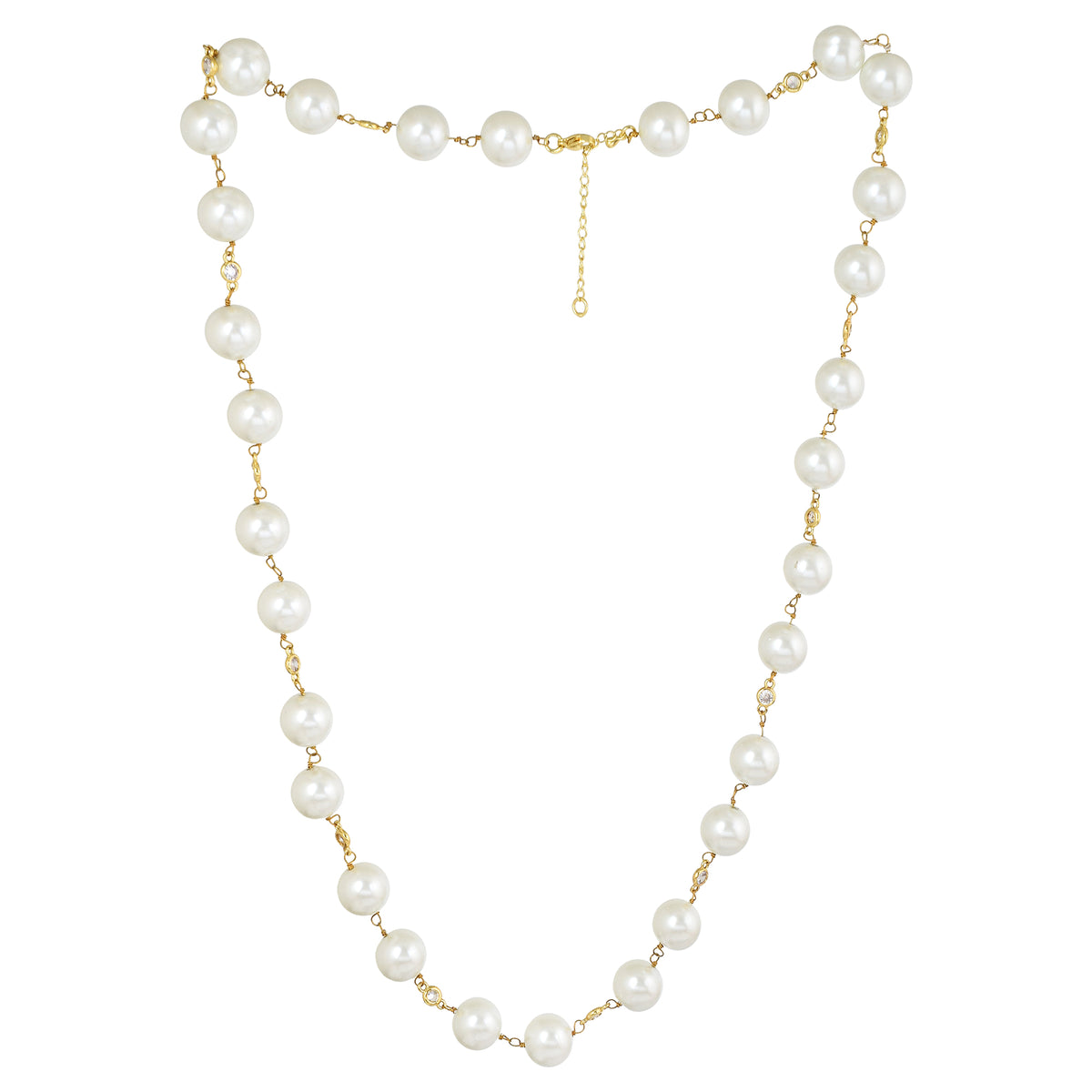 Swarovski Gold Pearl Necklace
