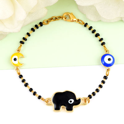 Kids Nazariya Black Elephant Bracelet
