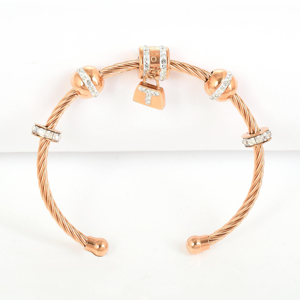 Lock-Charm Rose T Bracelet