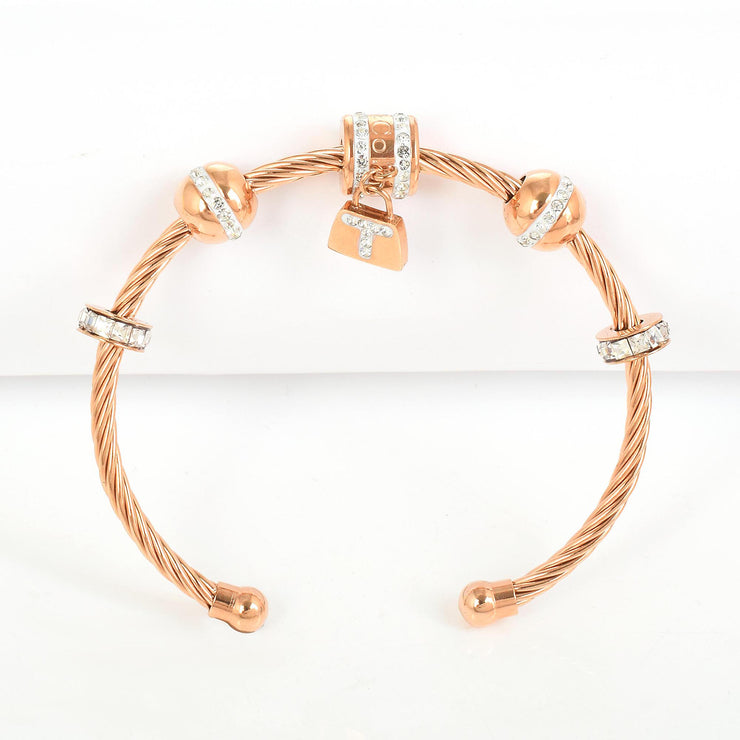Lock-Charm Rose T Bracelet