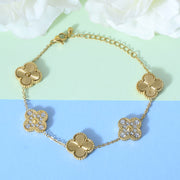 Black Flower Bracelet-Necklace Set