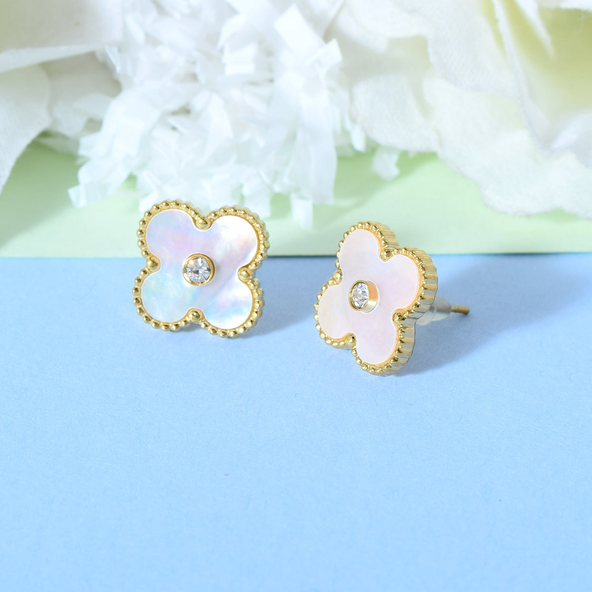 White Flower Studs