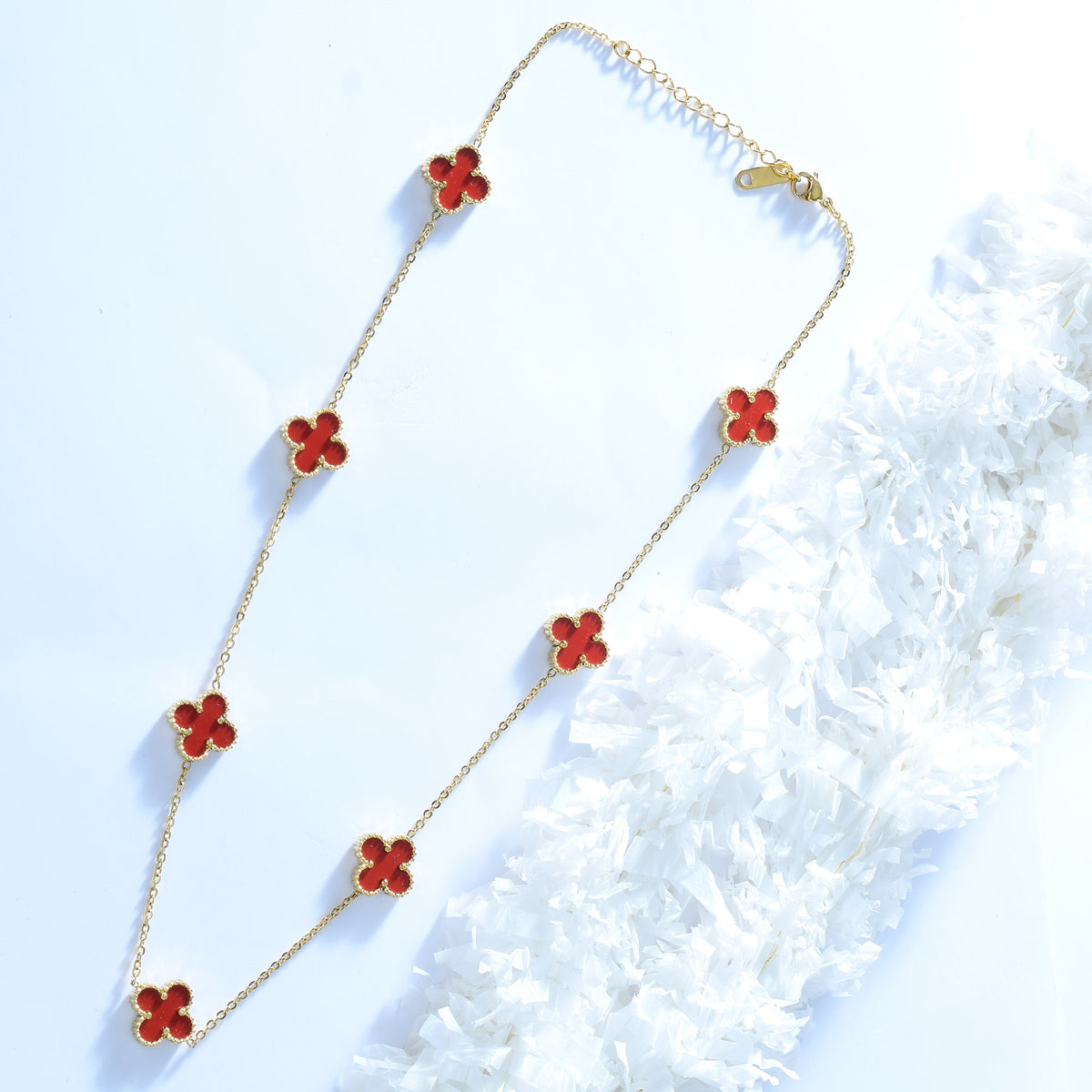 Red Flower Necklace
