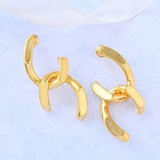 Tangled Gold Hoops Earrings