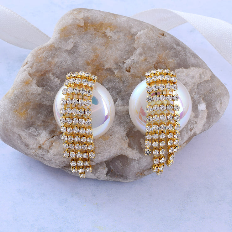 Cascade Swarovski Pearl Earrings