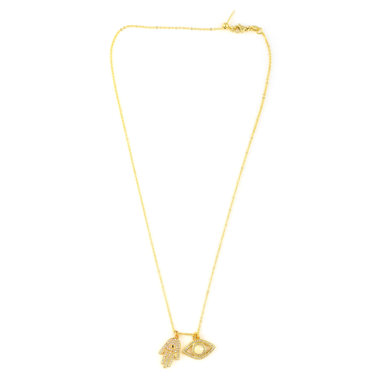 Evil Eye and Hamsa Necklace