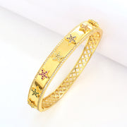 Gold Plated Multi-Colored Star Bracelet