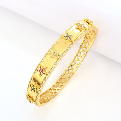 Gold Plated Multi-Colored Star Bracelet