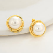 Pearl Swirl Studs