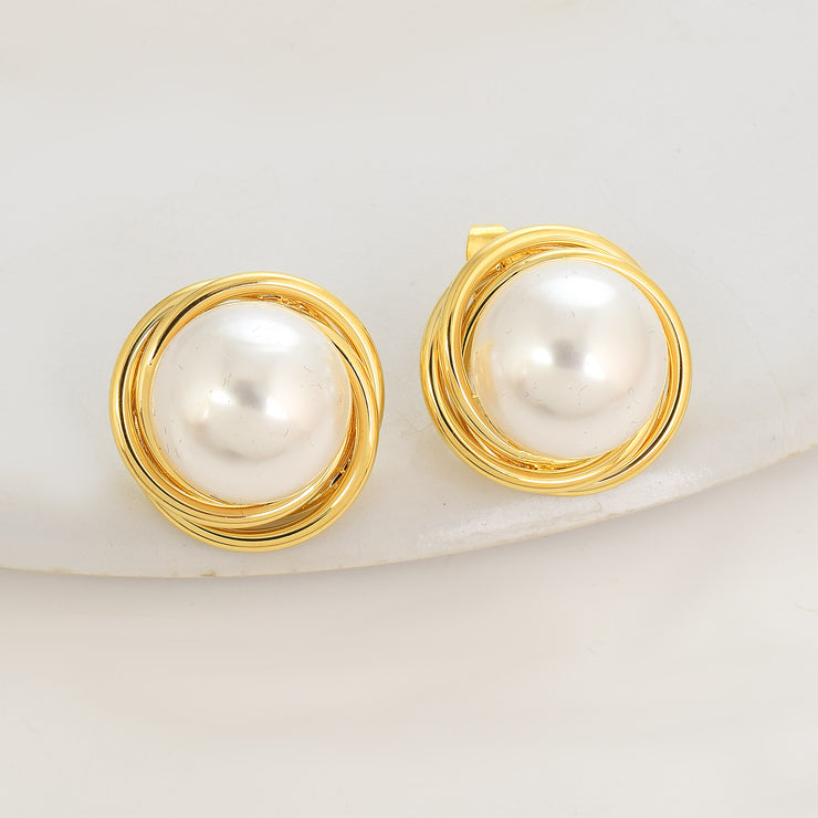 Pearl Swirl Studs