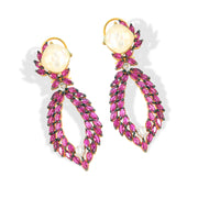 Spinel Pearl Earrings