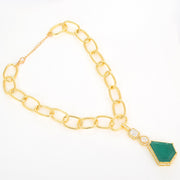Emerald Swarovski Link Necklace