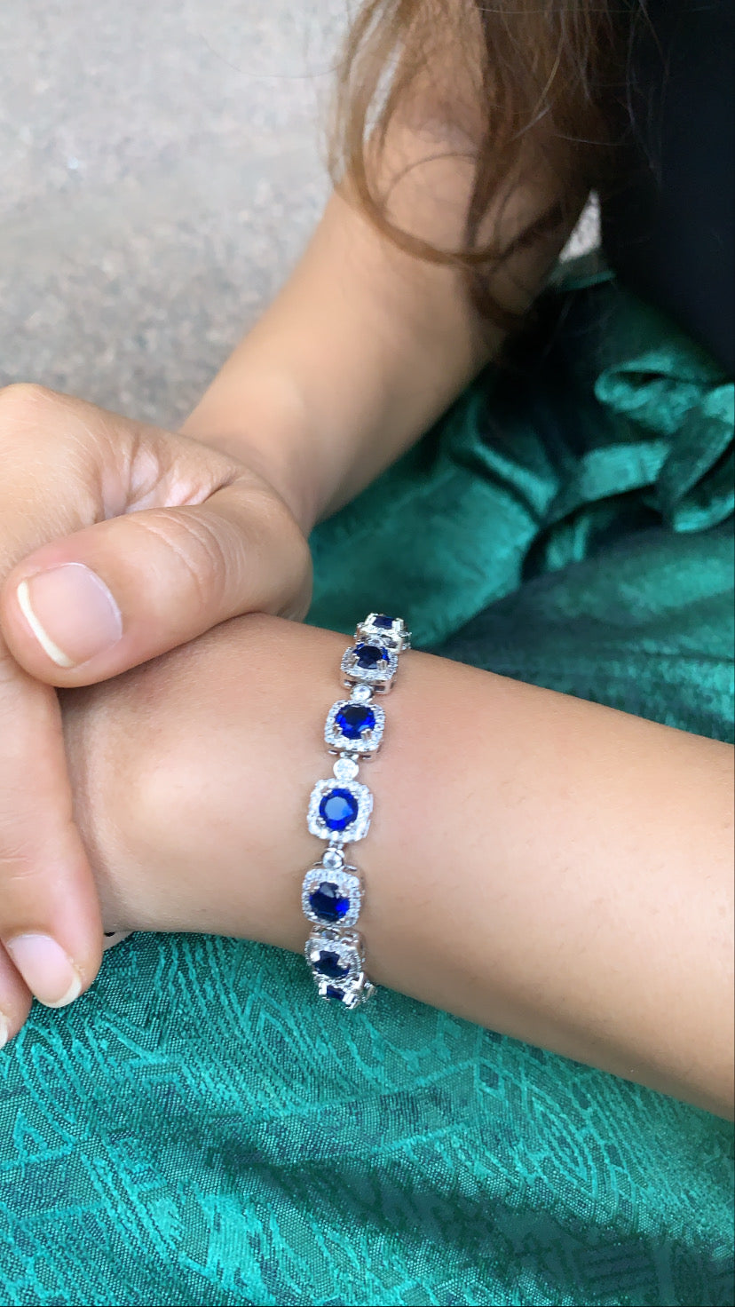 Swarovski Blue Stone Tennis Bracelet
