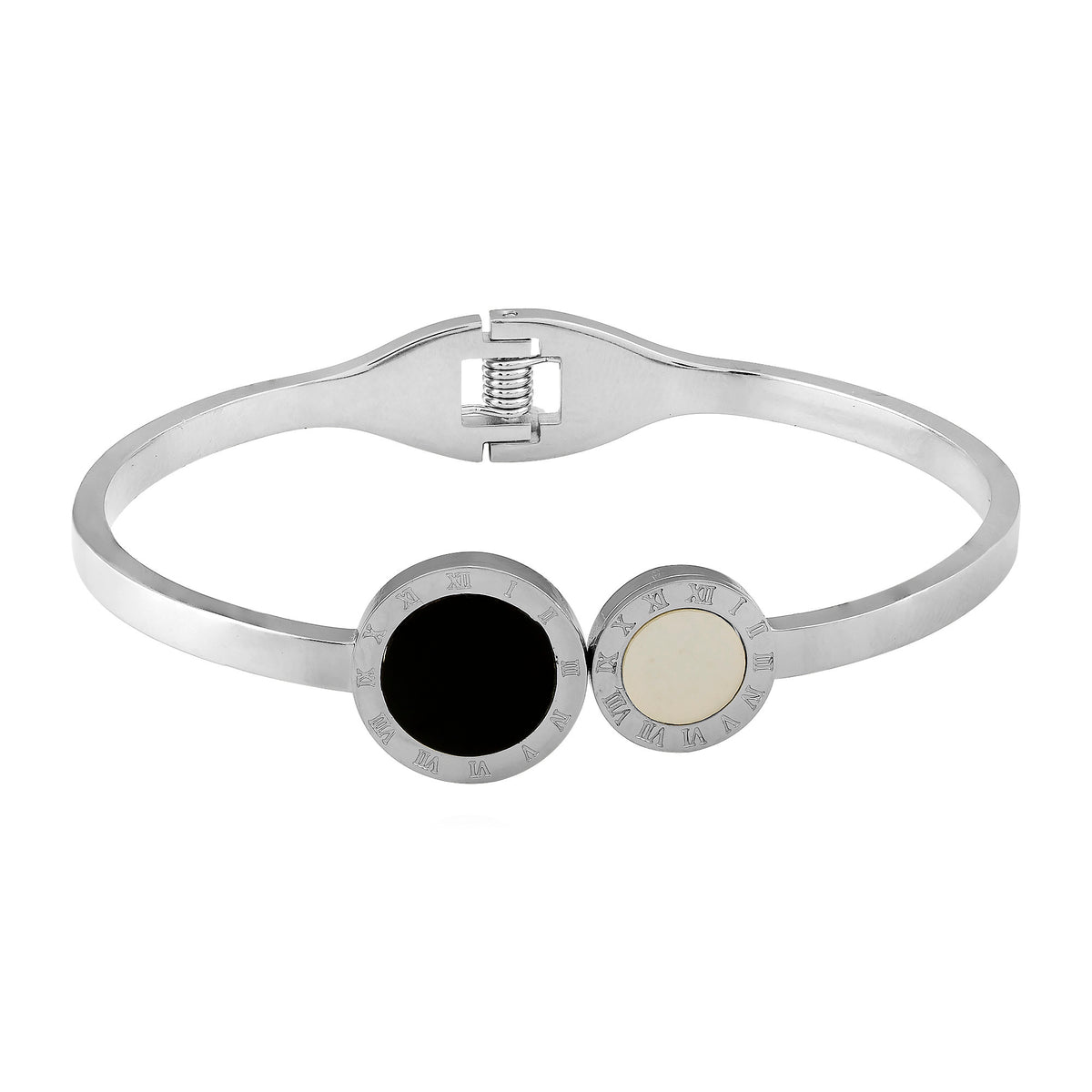 Silver Black And White Bracelet