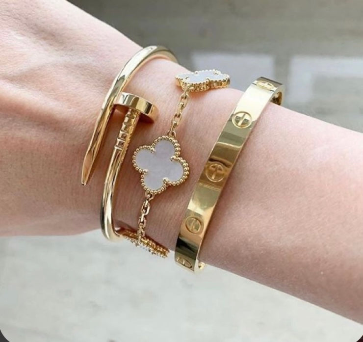 Screw Band Bracelet - Gold