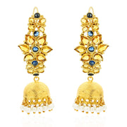 Traditional flower jhumka earrings