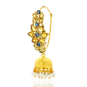 Traditional flower jhumka earrings