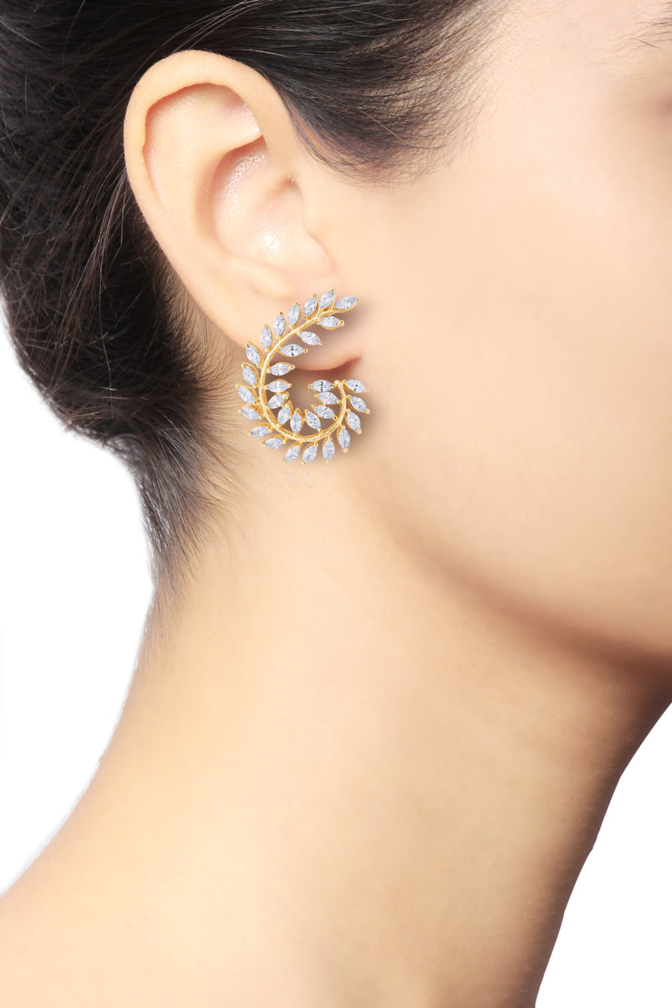 Swirl Diamond Earrings