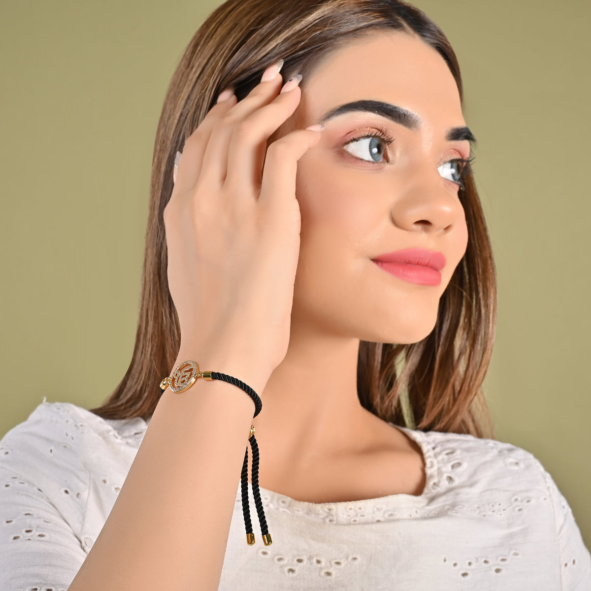 Unisex Ek Onkar Black Rope Bracelet