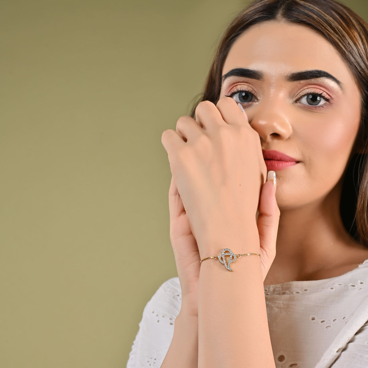 Ganesha Swarovski Chain Bracelet