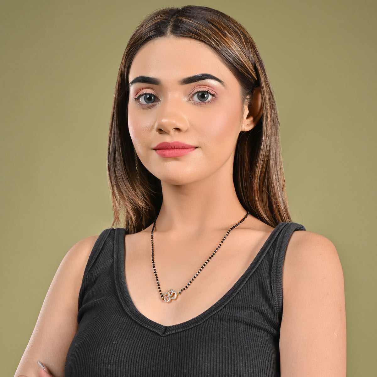 Om Swarovski Nazaria Bead Necklace