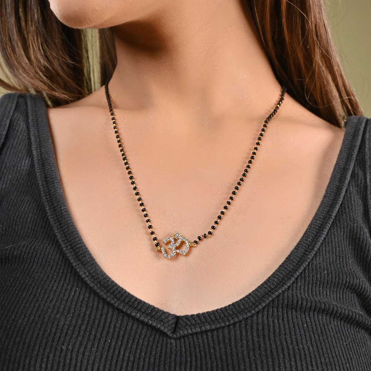 Om Swarovski Nazaria Bead Necklace