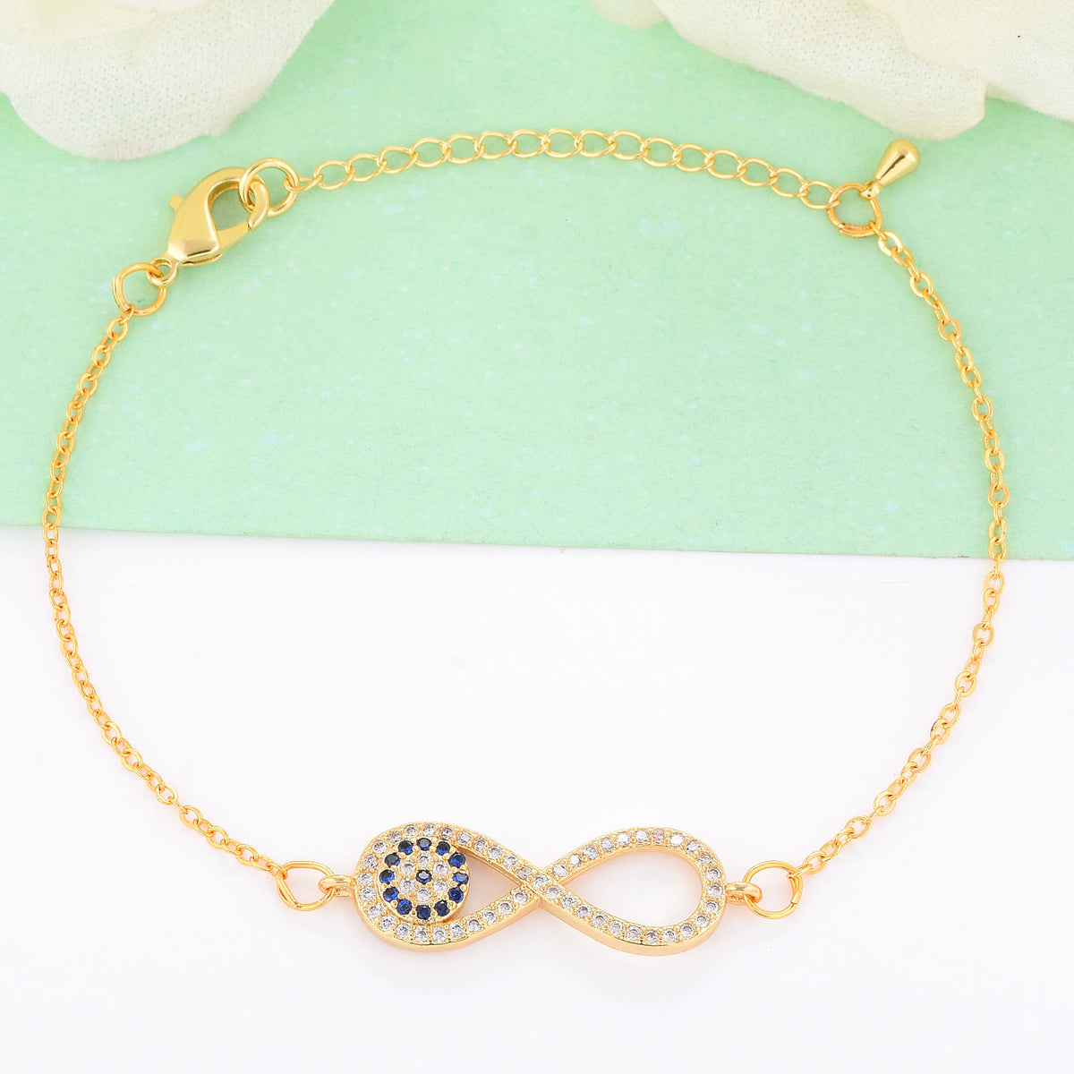 Infinity Evil Eye Chain Bracelet