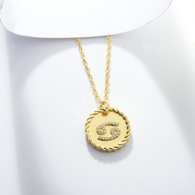Cancer Gold Charm Necklace