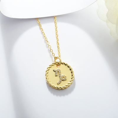Capricorn Gold Charm Necklace
