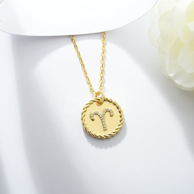 Aries Gold Charm Necklace