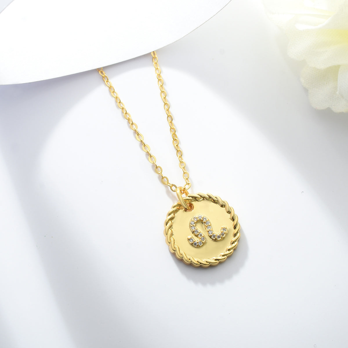 Leo Gold Charm Necklace