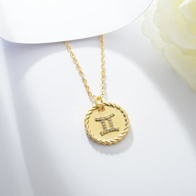 Gemini Gold Charm Necklace